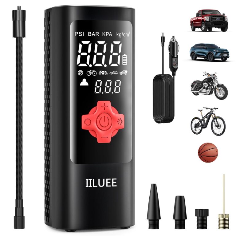 Tire Inflator Portable Air Compressor-2X Faster Inflation,160PSI Cordless Air Pump - Motorcycle, Electric Bike Pump and Bicycle Pump w/LED Light
